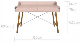 Bellamy Stôl Lotta ružová