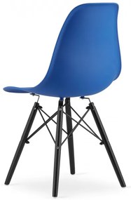 Set dvoch jedálenských stoličiek OSAKA modré (čierne nohy) 2ks