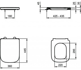 Ideal Standard i.life B - WC sedátko Soft Close, biela T468301