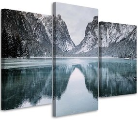Gario Obraz na plátne Horské jazero - 3 dielny Rozmery: 60 x 40 cm
