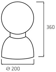 Helios 306-WLG223 - LED Vonkajšie osvetlenie WORK GLOBE 2 LED/23W/230V IP44