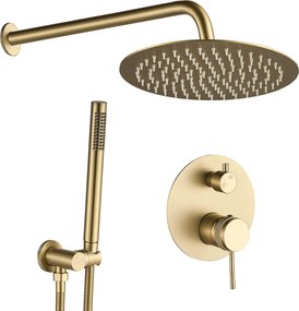 Rea Lungo Grip, podomietková sprchová súprava + BOX montážny systém, zlatá matná, REA-P8950