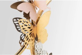 Nástenné zrkadlo v ružovo-zlatom dekore Mauro Ferretti Farfalle, 81 x 52,5 cm