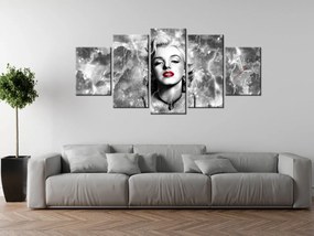 Gario Obraz s hodinami Elektrizujúca Marilyn Monroe - 5 dielny Rozmery: 150 x 105 cm