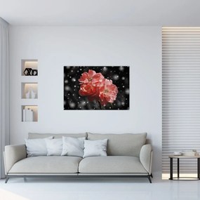 Obraz ružovej kvetiny (90x60 cm)