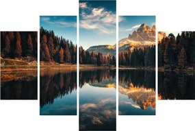 Obraz - Alpy, Taliansko, Dolomity, Lago Antorno (150x105 cm)