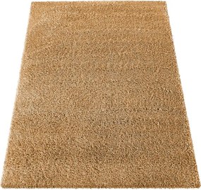 DY Žltý jednofarebný shaggy koberec Santo Rozmer: 80x150 cm