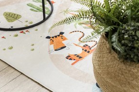 Dywany Łuszczów, Detský kusový koberec Bambino 1165 Zoo, 80x150, viacfarebná, detská izba