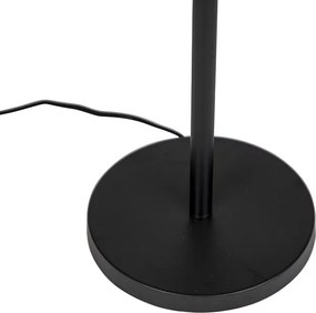 Moderne vloerlamp zwart met beige bouclé kap 40cm - Simplo