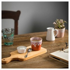 Bielo-oranžový kameninový hrnček na espresso Costa Nova, 200 ml