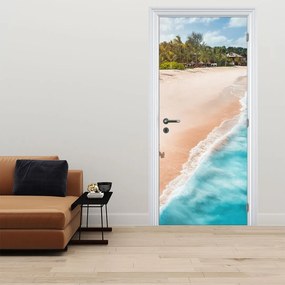 Fototapeta na dvere - Plážový beh (95x205cm)