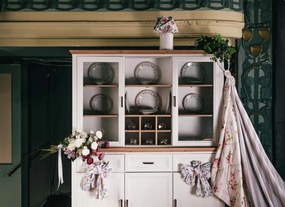 Jedálenský servis (12 dielov) Shanti Doppio, farebné kvety