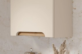 Závěsná koupelnová skříňka Bali 83-35-1D kašmírová/dub wotan