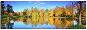 Obraz na plátne - Jesenný park - panoráma 5175A (105x35 cm)