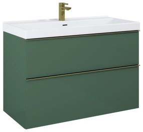 Elita Look, umývadlová skrinka 100x45x64 cm 2S PDW, zelená matná, ELT-168562