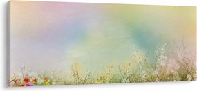 Obraz - Maľovaná lúka 2 (120x50 cm)