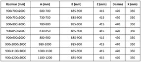 Mexen Velar, sprchový kút s posuvnými dverami 90(dvere) x 80(stena) cm, 8mm číre sklo, biela, 871-090-080-01-20