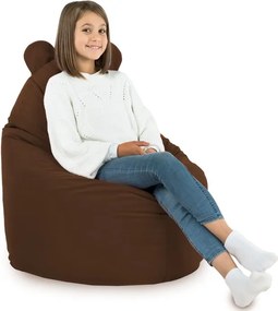 Detské kreslo Sako TEDDY – mäkké plyšové kreslo pre najmenších Farba: Hnedý