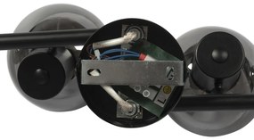 Inteligentné stropné svietidlo čierne s dymovým sklom vrátane 4 Wifi P45 - Vidro