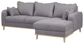 Sivá rohová pohovka (pravý roh) Beata - Ropez