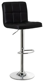 Čierne barové stoličky s nastaviteľnou výškou z imitácie kože v súprave 2 ks (výška sedadla 93 cm) – Casa Selección