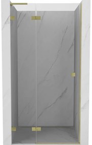 Mexen, Mexen Lunar L Otočné ľavé sprchové dvere 100 cm, transparentné, brúsené zlaté - 834L-100-000-55-00-L