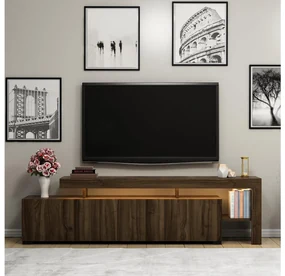 TV stolík/skrinka Belize (orech). Akcia -18%. Vlastná spoľahlivá doprava až k Vám domov. 1088413