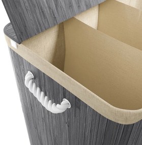 InternetovaZahrada Bambusový kôš Curly 150 L - sivý