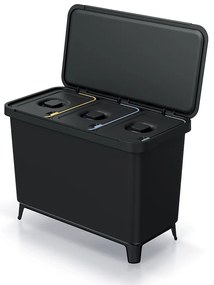 Odpadkový kôš, 3 x 10 l, čierna