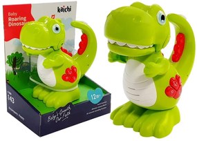 LEAN TOYS Interaktívny dinosaurus s nahrávaním hlasu - zelený