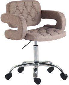 Design-Shop Pracovná stolička Dublin - látka - Sivo hnedá (Taupe)