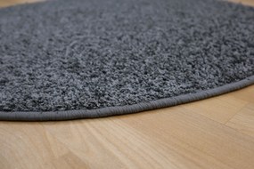 Vopi koberce Kusový koberec Color Shaggy sivý guľatý - 67x67 (priemer) kruh cm