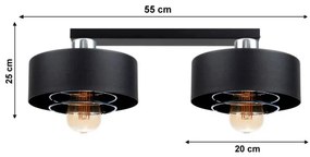 Prisadený luster VEST 2xE27/60W/230V