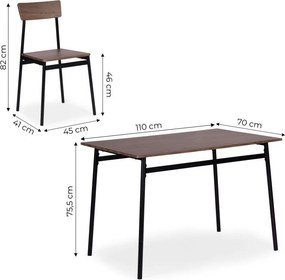 Sada nábytku do jedálne, kuchyne, stôl, 4 stoličky MALMO