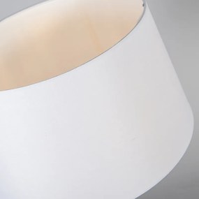 Stolná lampa z ocele s bielym tienidlom 35 cm nastaviteľná - Parte