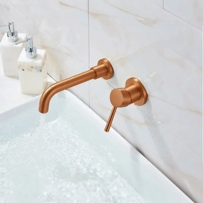 Rea Lungo Long, podomietková umývadlová batéria + BOX inštalačný systém, medená matná, REA-B4601