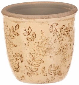 Keramický obal na kvety Flores retro, 13 x 12 cm, 13 cm