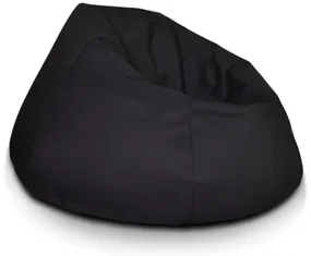 INTERMEDIC SK - Sedací vak MAXI 140x70 cm z polyesteru | rodinný vak, veľké kreslo, 570 l Farba: NC14 - Čierna (Polyester)