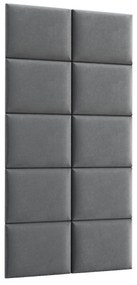 Set 10 čalúnených panelov Quadra 100x200 cm (sivá). Akcia -17%. Vlastná spoľahlivá doprava až k Vám domov. 1051976