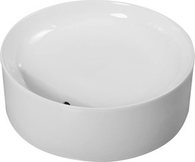 Invena Elara, okrúhle umývadlo na dosku 425×425×145 mm, biela lesklá, INV-CE-03-O42-Y