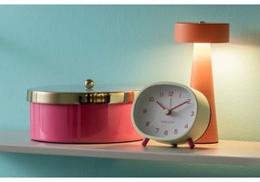 Ružový dekoratívny kovový úložný box ø 16x6 cm Double Funky – PT LIVING