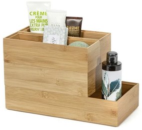 Organizér Compactor Bamboo Box, 15 x 7,5 x 6,5 cm, prírodné drevo