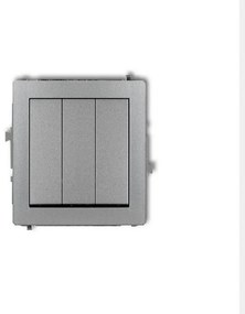 DWP-7 Trojitý vypínač strieborný