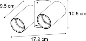 Inteligentný reflektor mosadzný 2-svetelný nastaviteľný vrátane 2 Wifi GU10 50mm - Michael