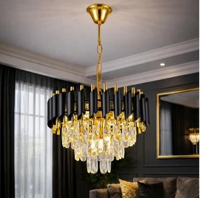 Brilagi - Závesný luster na reťazi ECLIPSE 5xE14/10W/230V priemer 38 cm čierna/zlatá