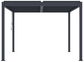 Hliníková bioklimatická pergola s lamelami BestBerg BBP-9G / 3 x 3 m / sivá