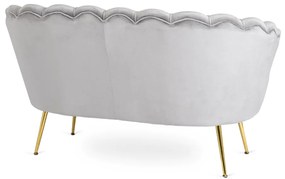 Vintino zamatová sedačka ZORAYA sivá