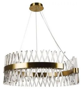 LED Stmievateľný luster na lanku LED/175W/230V 3000-6500K zlatá + diaľkové ovládanie