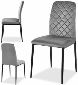 Jedálenská stolička MAVERIK zamatová, grafitová