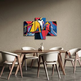 Obraz - Abstrakcia mužov (90x60 cm)
